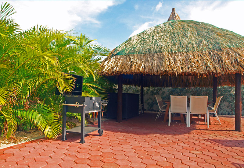 BBQ en Tiki Hut villa Curoyal, Curacao, Nederlandse Antillen