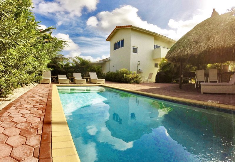 Buitenzwembad Villa Curoyal, Curacao, Nederlandse Antillen